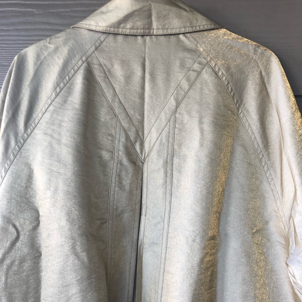 J. Gallery Vintage Long Belted Trench Jacket windbreaker Coat Size 16 - Picture 3 of 15